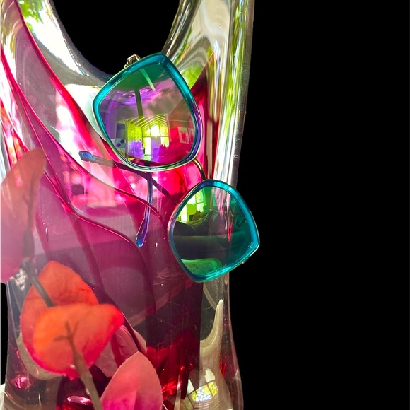 DIFF sunglasses oversized cateye turquoise Clarisse - Picture 2 of 16